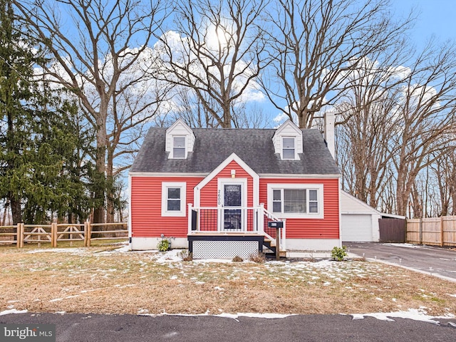 view of cape cod house