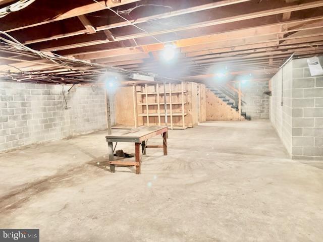 view of basement