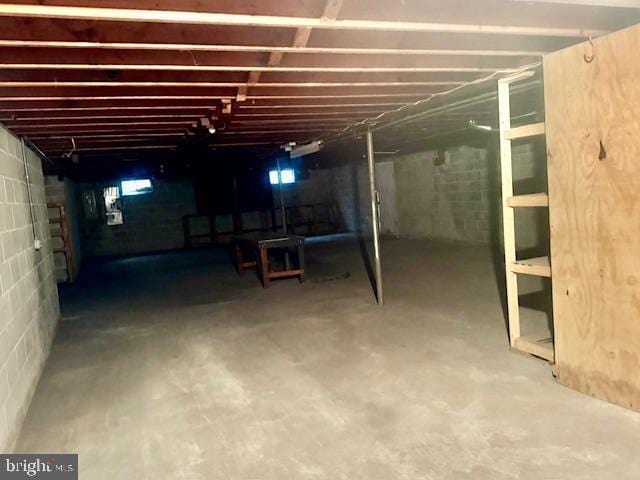 view of basement