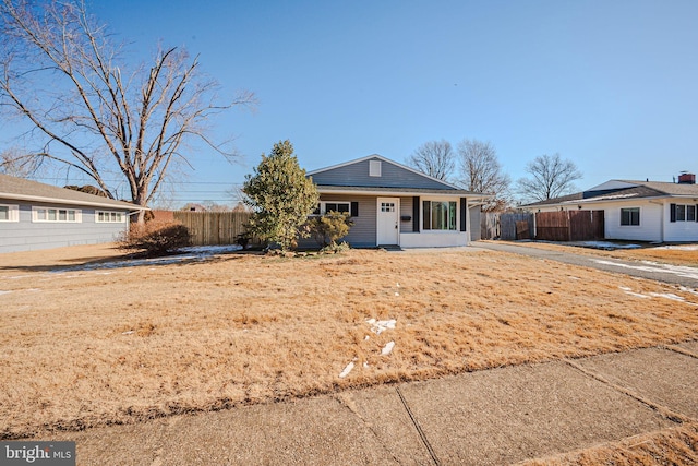 view of ranch-style home