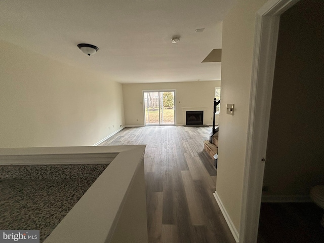 living room featuring hardwood / wood-style floors