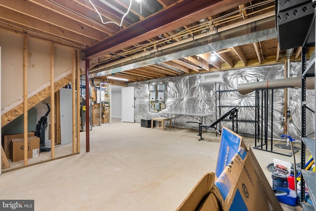 view of basement
