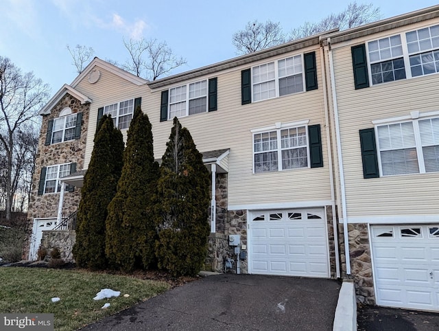 view of property with a garage