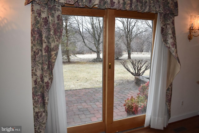 view of doorway to outside