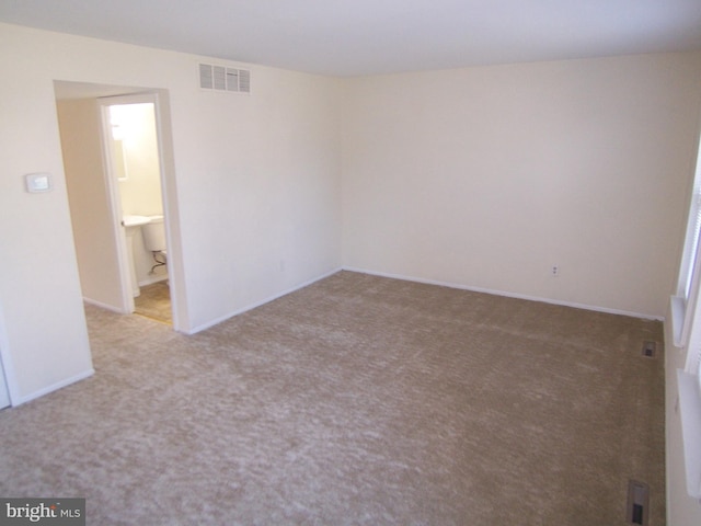 view of carpeted empty room