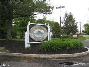 view of community sign