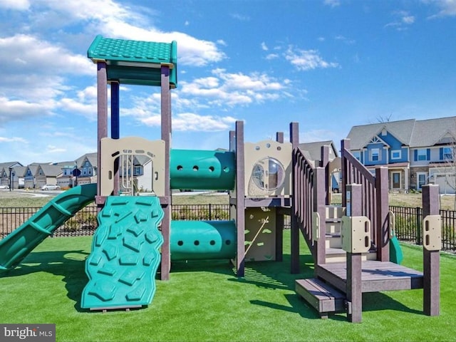 view of play area with a lawn