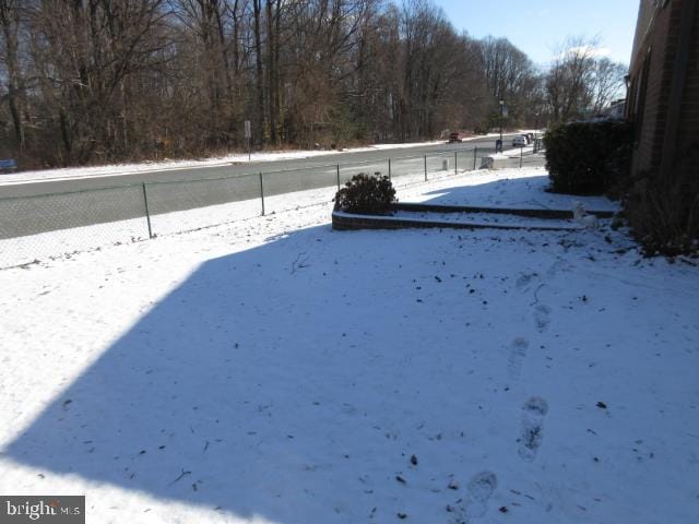 view of snowy yard