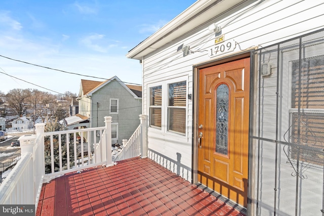 view of doorway to property