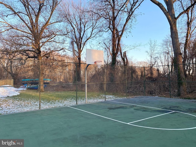 view of basketball court