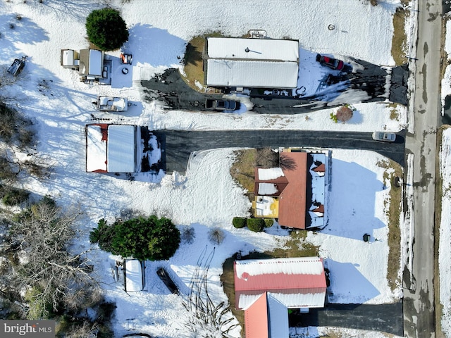 view of snowy aerial view