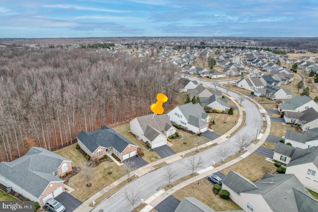 drone / aerial view featuring a residential view