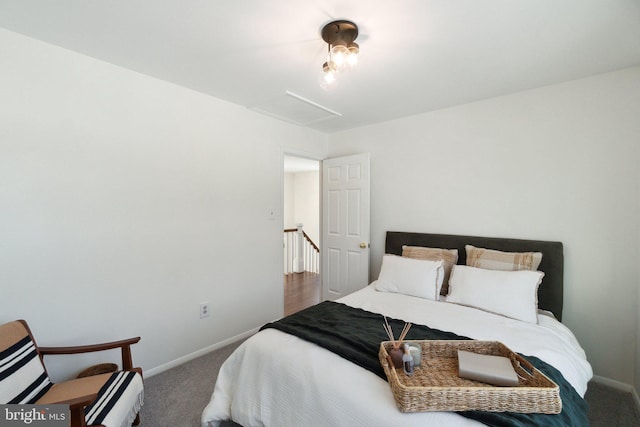 view of carpeted bedroom