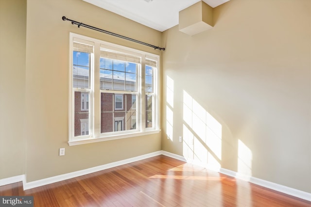 empty room featuring light hardwood / wood-style flooring