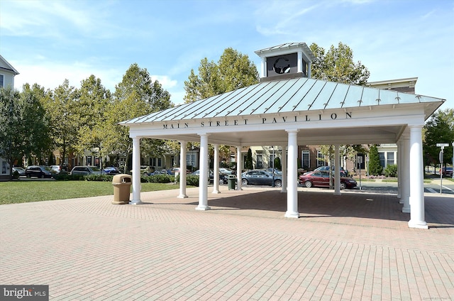 view of community with a gazebo