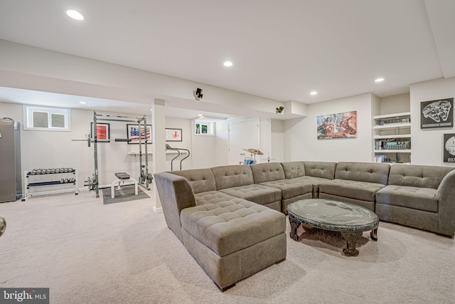 view of carpeted living room