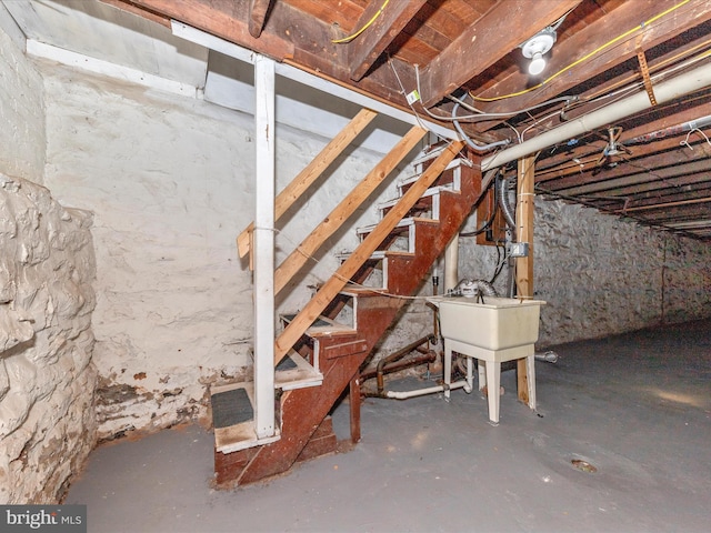 view of basement