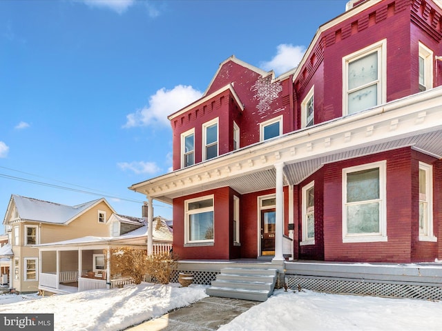 multi unit property with a porch