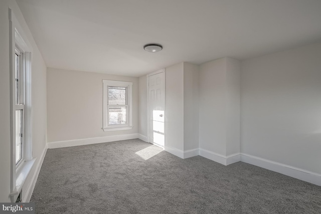 view of carpeted spare room