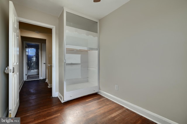 interior space featuring dark hardwood / wood-style flooring