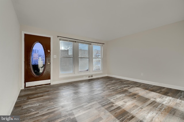 entryway featuring dark hardwood / wood-style floors