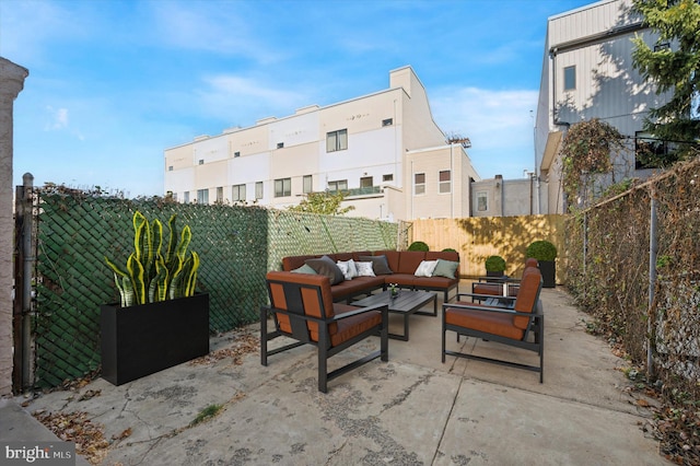 view of patio / terrace with an outdoor hangout area