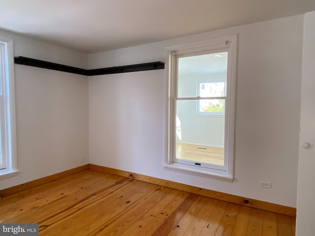 empty room with wood-type flooring