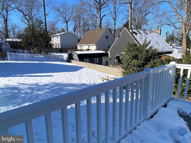 view of snowy yard