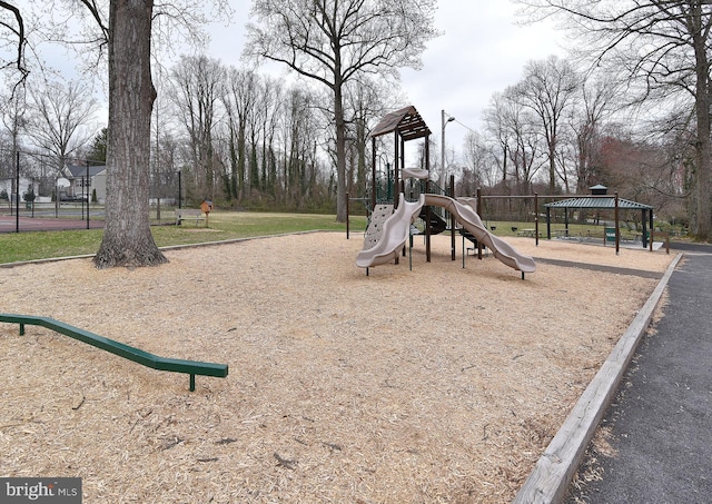 view of playground featuring a gazebo