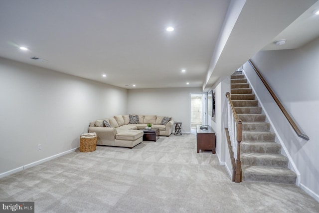 view of carpeted living room