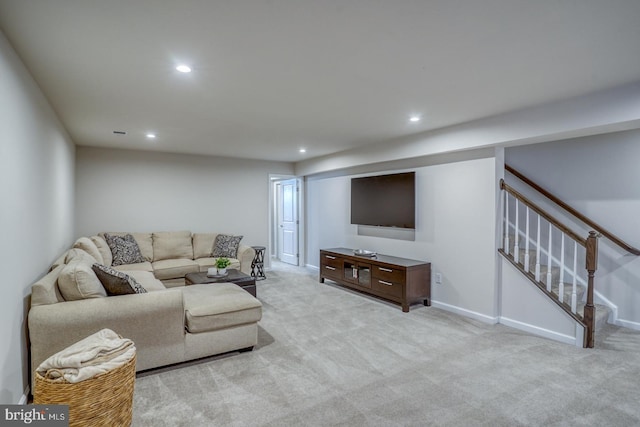 view of carpeted living room