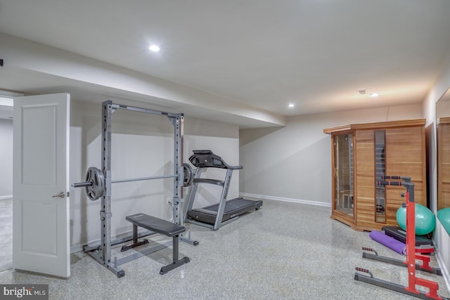 view of exercise room