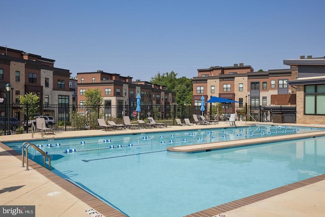 view of pool with a patio area