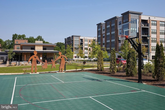 view of basketball court