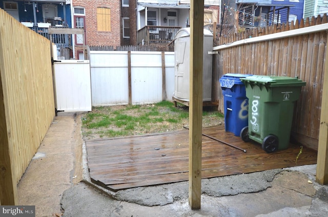 view of patio with a deck