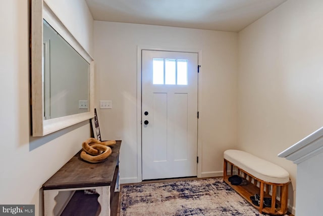 entrance foyer with wood-type flooring