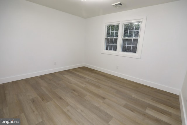 empty room featuring light wood-type flooring