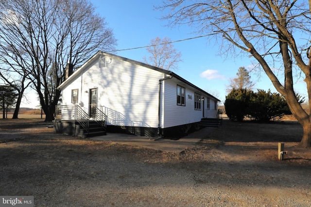 view of side of property