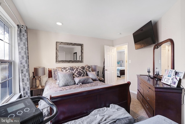 view of carpeted bedroom