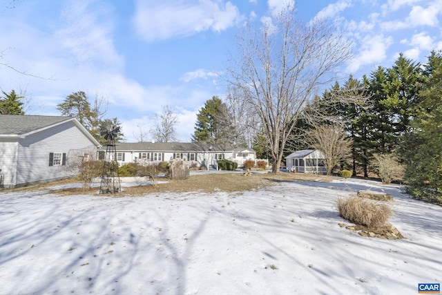 view of snowy yard