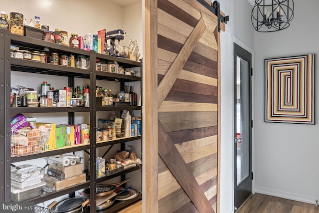 view of pantry