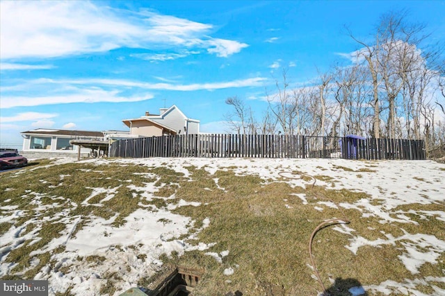 view of snowy yard