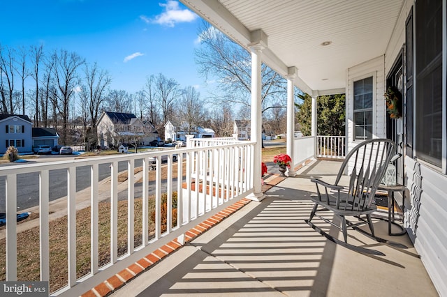 balcony with covered porch