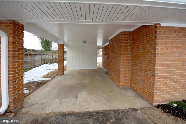 view of patio / terrace featuring a carport