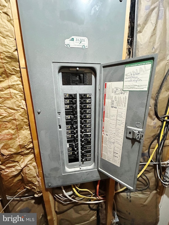 utility room featuring electric panel