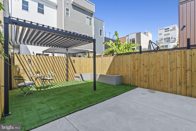 view of patio / terrace with a pergola