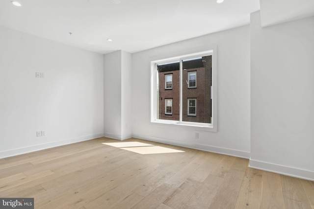 empty room featuring light hardwood / wood-style flooring