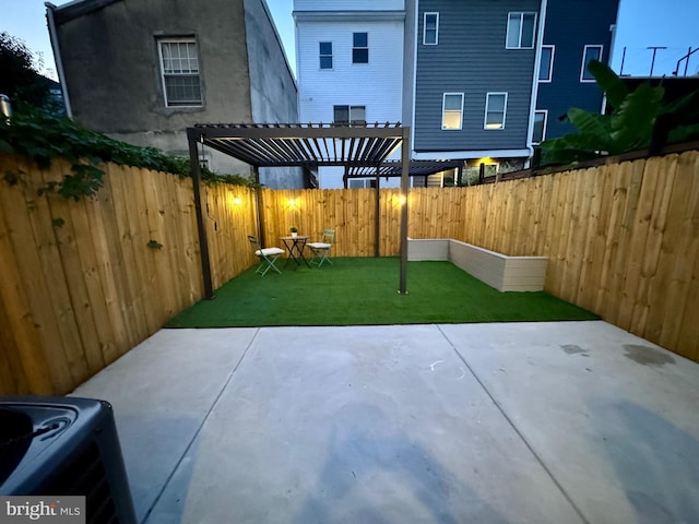 view of patio with a pergola