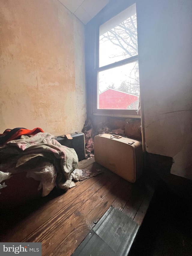 miscellaneous room with hardwood / wood-style flooring