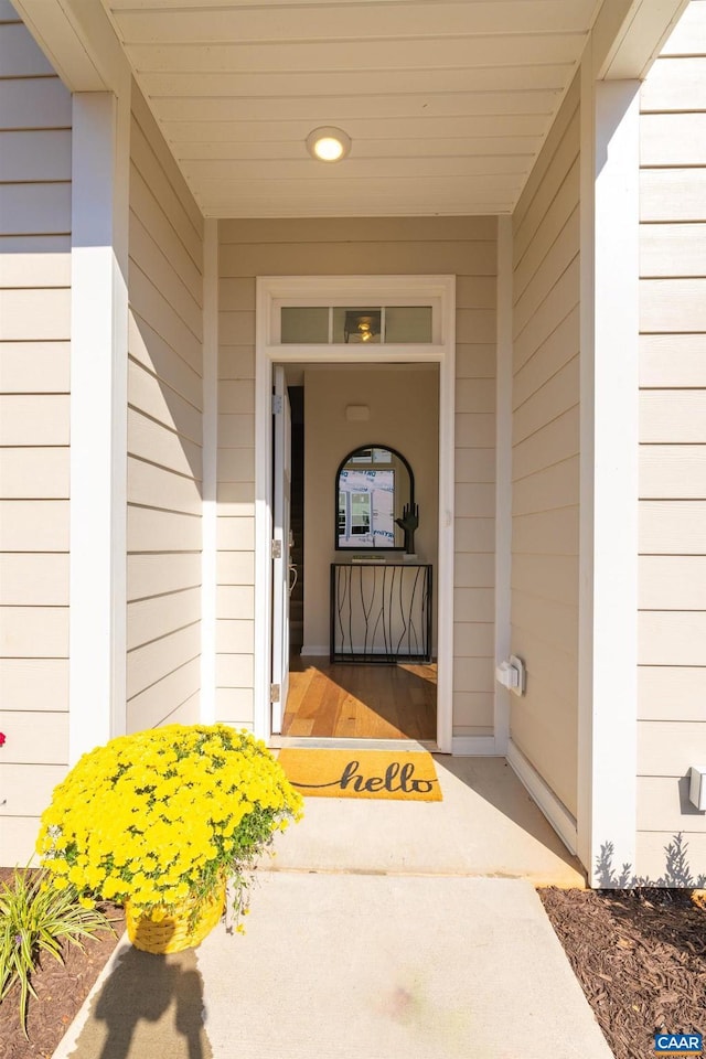 view of doorway to property